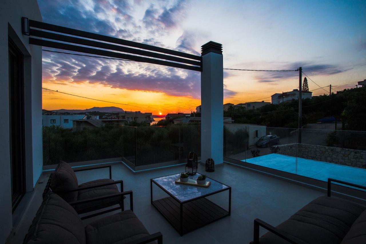 Avrilia Seaside Villa Heated Pool Almirida المظهر الخارجي الصورة