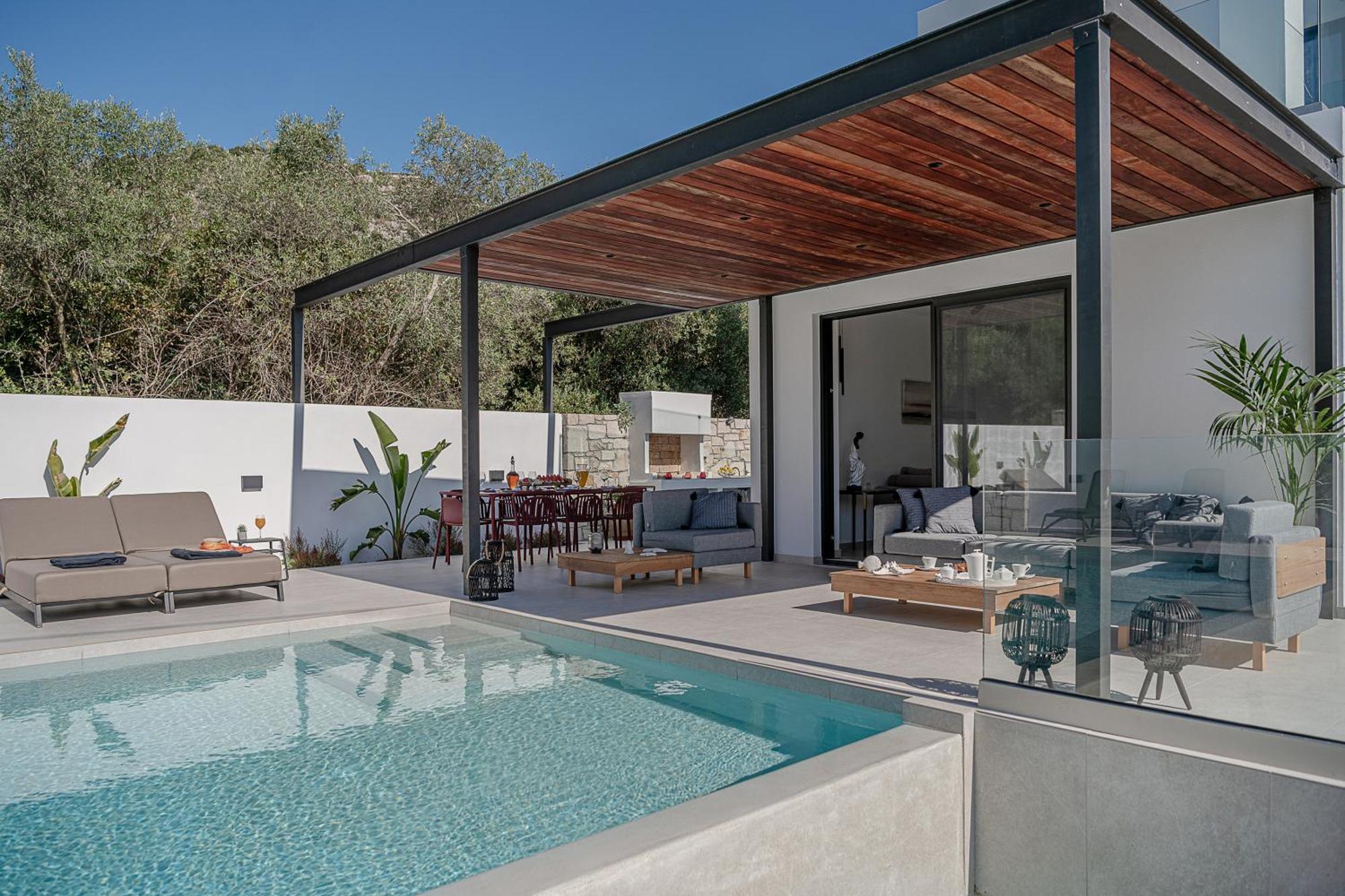 Avrilia Seaside Villa Heated Pool Almirida المظهر الخارجي الصورة